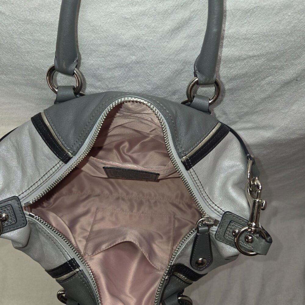 Coach 2012 Ashley Spectator 2-Way Gray Leather Satchel Bag Purse F17455 - Picture 14 of 16